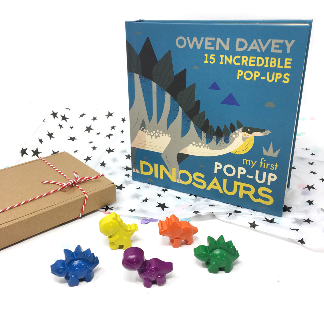 Dinosaur Book and Crayon Set